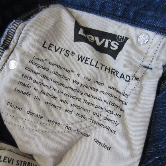 NWT Levi's Wellthread 70's Ultra High Rise Straight in Botanic Indigo Jeans 25 - Picture 4 of 5